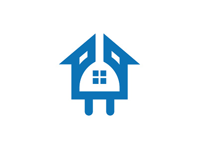 House Plug Logo brand branding building construction electric electricity energy home plug logo real estate