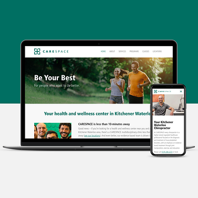 CARESPACE Health+Wellness Website design digital marketing web webdesign webdev wordpress