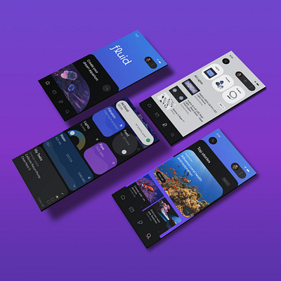 Aquarium App Concpetual Design branding mobile app ui ux