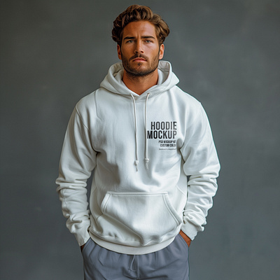 White Hoodie Mockup apparel branding clothing graphic design hoodie mockup
