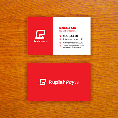 Business Card design RupiahPay RP monogram 99designs business card contest design logo monogram portfolio rp staionary supaat