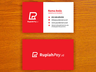 Business Card design RupiahPay RP monogram 99designs business card contest design logo monogram portfolio rp staionary supaat