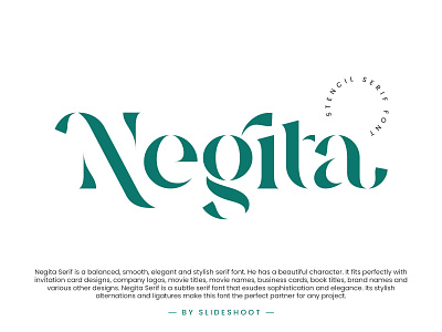 Negita - Serif Font alphabet background beauty branding design fashion font ligature lowercase modern serif stencil typeface typography uppercase