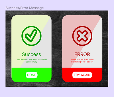 Daily UI 11 Flash Message: Success, Error creative design interface design mobile design ui design user experience ux design web design