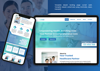 Hospital Landing Page Website branding graphic design logo ui