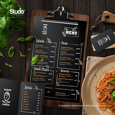 HOOKED COOKED - Seafood Restaurant Branding, Experience Design logo design