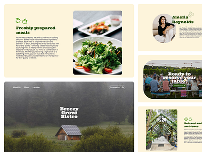 Breezy Grove Bistro - Restaurant Landing Page cooking design designinspiration figma food landing page nature restaurant ui uidesign uiinspiration uiux user experience user interface ux uxdesign uxinspiration website