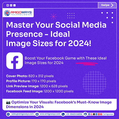 Master Your Social Media Presence - Ideal Image Sizes for 2024! amigoways amigowaysappdevelopers amigowaysteam