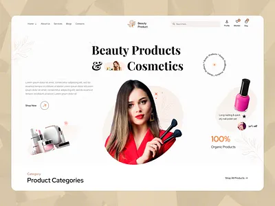 Beauty Product eCommerce Website beauty beauty product cosmetics cosmetics ecommerce cosmetics store cosmetology ecommerce landing page make up makeup skin skin care skincare ui uiux ux web web design website website design