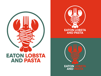 Modern Logo Design ( Lobster & Spaghetti Fork) branding business logo custom logo graphic design illustration logo minimalist logo modern logo