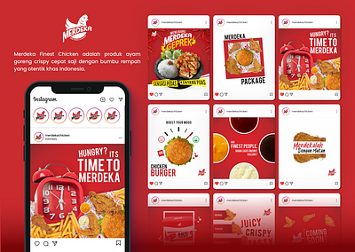 Instagram Feeds for Merdeka Finest Chicken branding graphic design logo