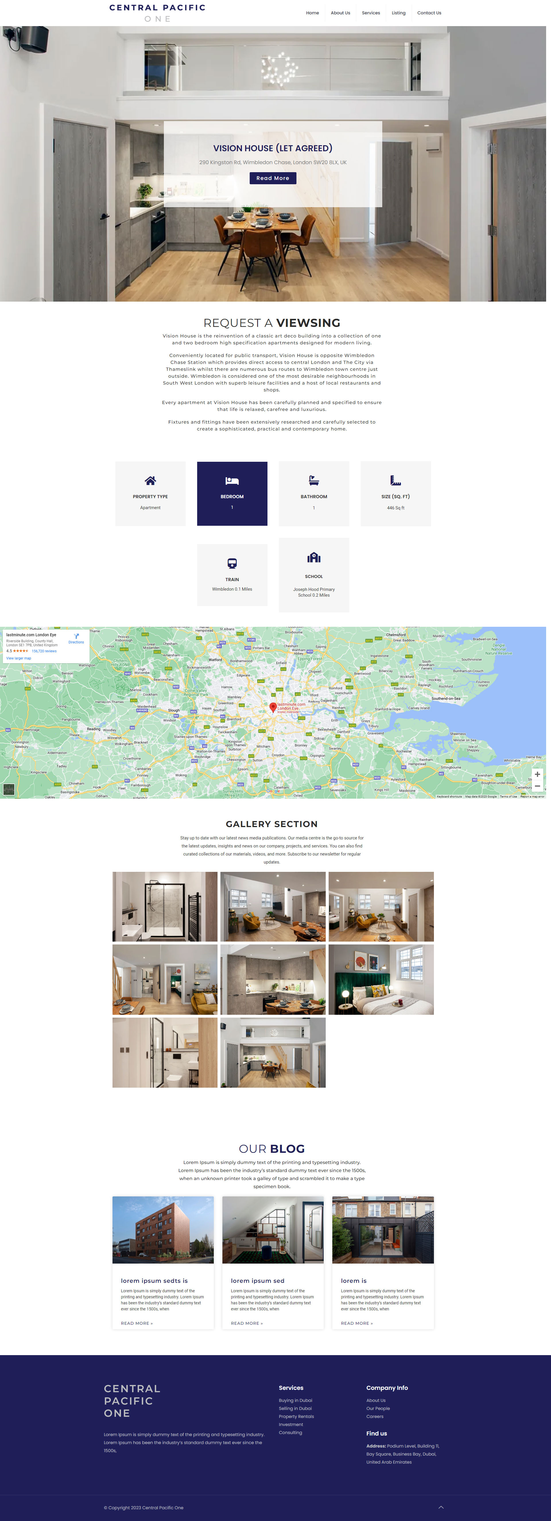 Central Pacific One Landing Page real estate web design responsive web design ui ux design web design