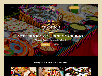 Tradicion // Web Design catering cuisine fajita food mexican mexico nacho restaurant taco web design