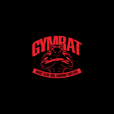 Gymrat t-shirt illustration design gym gymrat illustration logo portfolio rat supaat t shirt