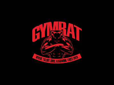 Gymrat t-shirt illustration design gym gymrat illustration logo portfolio rat supaat t shirt