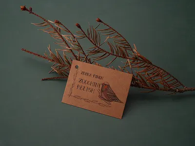 Zebra Finch Kraft Swing Tag branding branding design business business cards custom tags graphic design hang tags kraft tags product design product tags swing tags