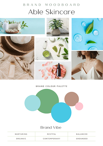 Able Skincare branding moodboard