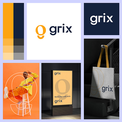 Grix Logo Branding branding design graphic design identity logo logo design minimalist modern shoe shoe brand visual visual identity