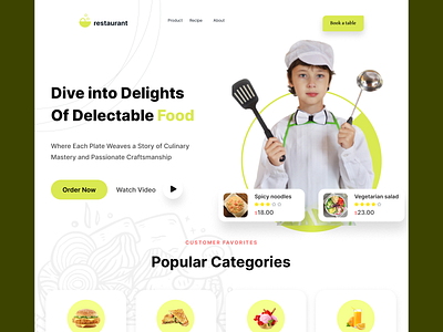Restaurant Website Home Page Design home page design restaurant website concept website design