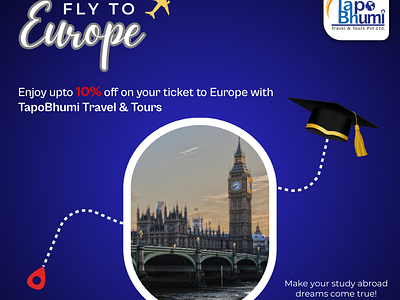 Travel Europe! europe flytoeurope graphic design postdesign socialmediapost travel travelpost