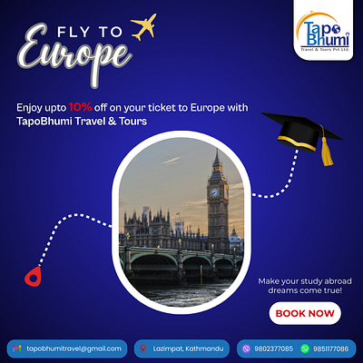 Travel Europe! europe flytoeurope graphic design postdesign socialmediapost travel travelpost