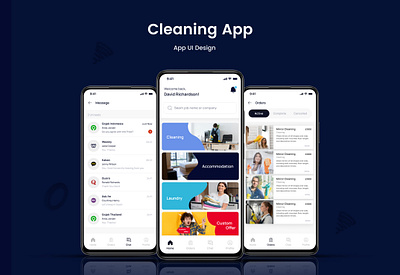 Cleaning App app app design branding cleaning app design graphic design mobile ui ui ui design ux