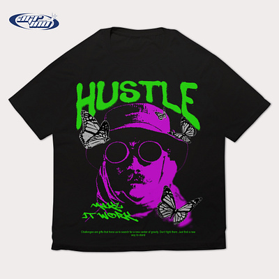 HUSTLE T-Shirt Design branding design graphic design tshirt tshirtdesign