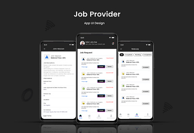 Job Provider app app design design graphic design job provider job provider app ui ui design ux