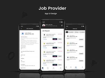 Job Provider app app design design graphic design job provider job provider app ui ui design ux