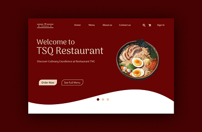 TSQ Restaurant- Web Design food restaurant ui website design