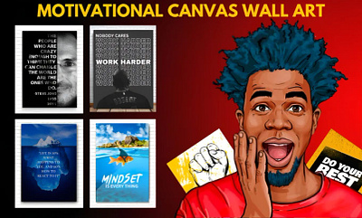 Wall Art Designs banner branding graphic design logo motivational wall art poster designs wall art wall art designs