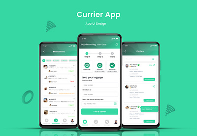 Currier App app app design currier app design graphic design ui ui design ux