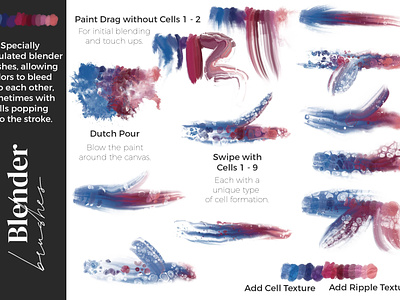 Acrylic Pour Brushes for Procreate