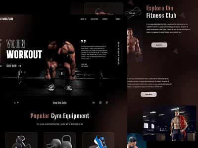 Gym Website Design animation branding darktheme figma fitness graphic design gymnazium homepage landing page logo mordern design product design redesign ui uiux user experience ux web design website workout