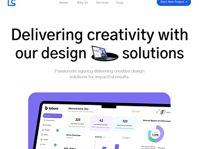 Digital Agency | Landing Page design creative design figma digital agency digital design landing page ui website design