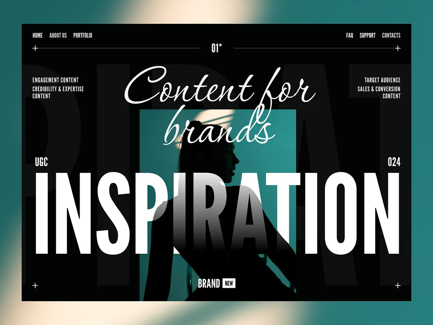 Innovative Content Creator Website Design for Brands