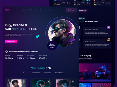 NFTs and Crypto Website Design crypto and nft design crypto design cryptocurrence digital art nft figma design landing page landing page redesign nft design prototyping redesign ui uiux design website design website redesign wireframe design