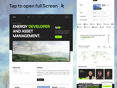 Infinity Solar Energy 2024 black branding design energy figma graphic design green illustration logo solar typography ui ux wind