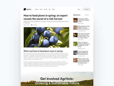 Agriticle - Detail Page design ui ui design uiux web design