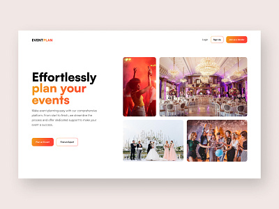 Event Planning Hero Page Design bold clean daily design elegant event event planner events events planner events planning figma hero page host landing page minimalist ui design web design website wedding