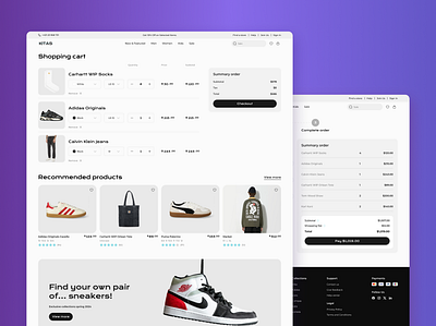 Kitas - Shopping cart for a clothing boutique cart e commerce e commerce template interface ordering product design shop store ui ux web design
