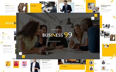 99 Business PowerPoint Presentation Template business company modern powerpoint presentation service template