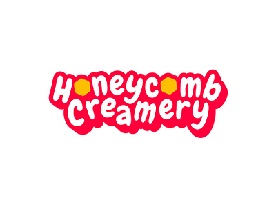 Logo Design For Honeycomb Creamery brand brand logo branding cake logo fun logo ice cream ice cream logo icon lettermark logo logos simple logo text logo typography logo wordmark