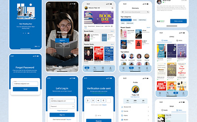 Library App UIUX Case Study branding graphic design ui