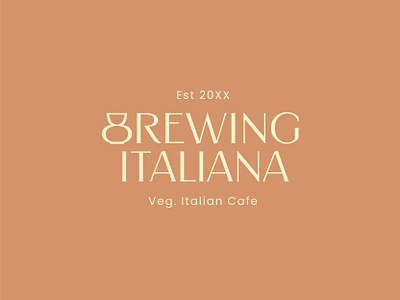 Logo Design For Brewing Italiana beuty logo brand branding cafe logo coffee logo cosmetic logo lettermark logo luxury logo mark wordmark