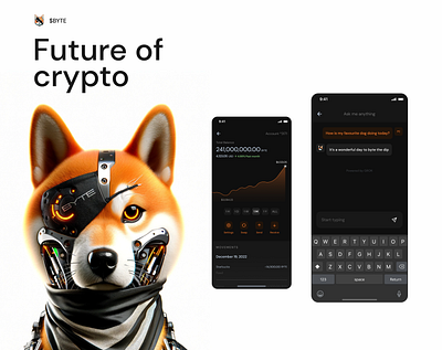 Byte App Concept - Trading and chatting with Ai app app design chat crypto design interaction mobile trading ui ux