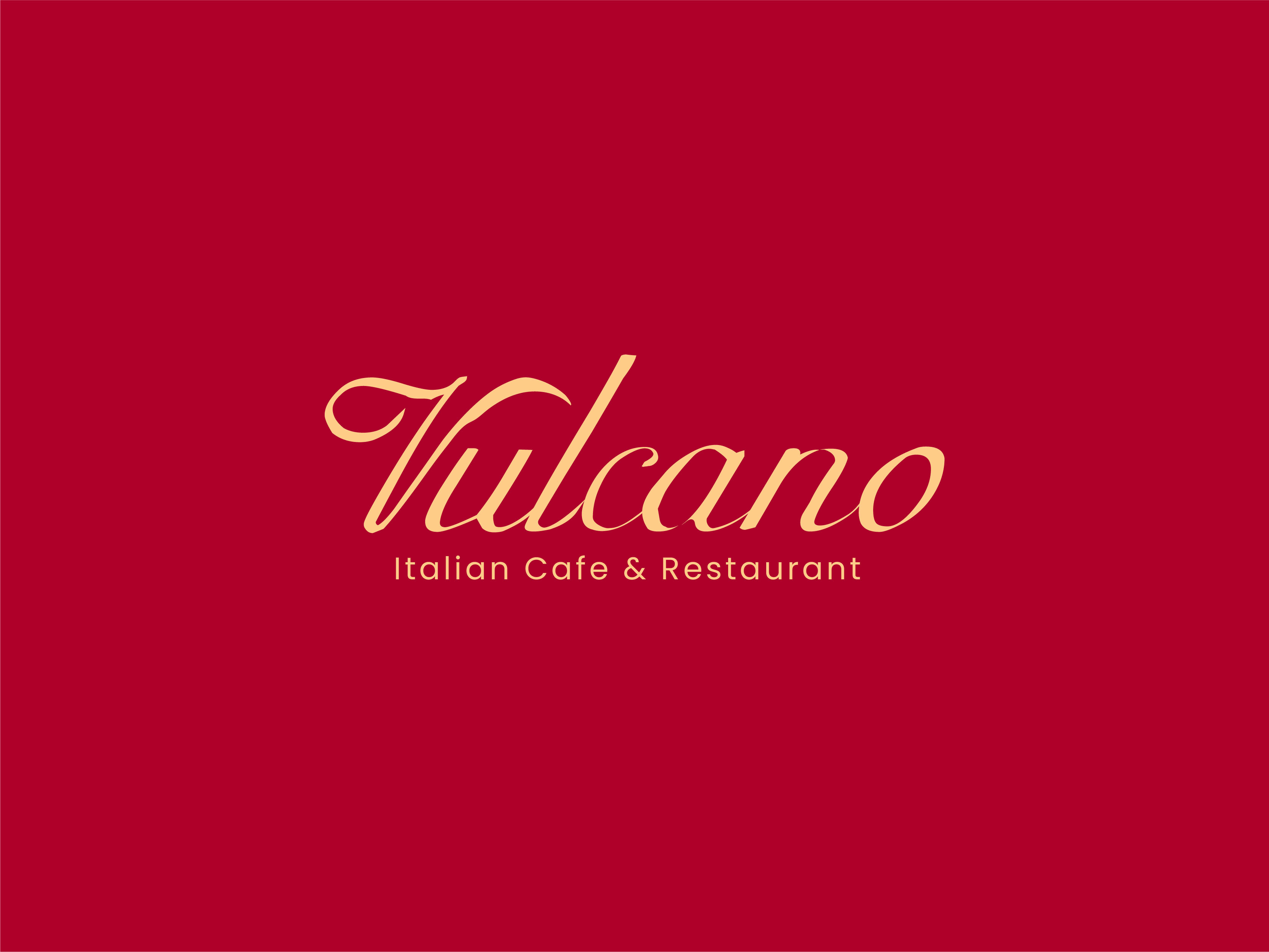 Logo design for vulcano cafe & restaurant brand corporate logo cosmetic logo letter logo lettermark logo logos luxury logo real estate logo typo logo wordmark