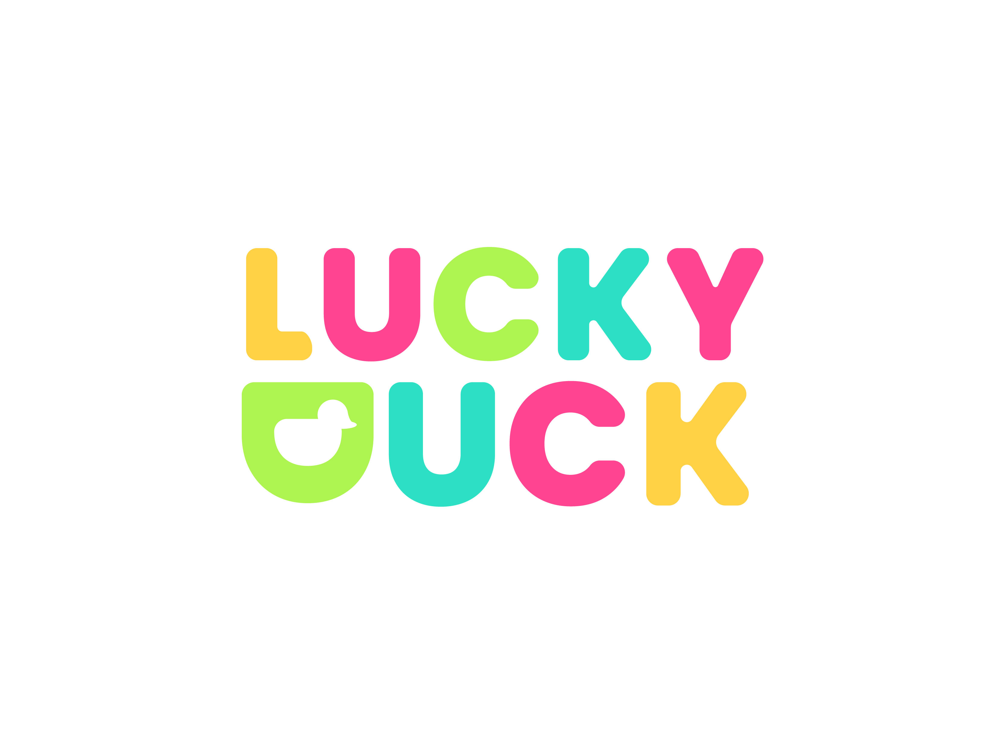 logo design for lucky duck restaurant corlorfull logo duck duck logo fun fun logo game logo kids logo letter logo lettermark logo typo logo wordmark