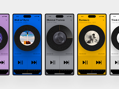Music dashboard homepage illustration interface ios iphone mobile