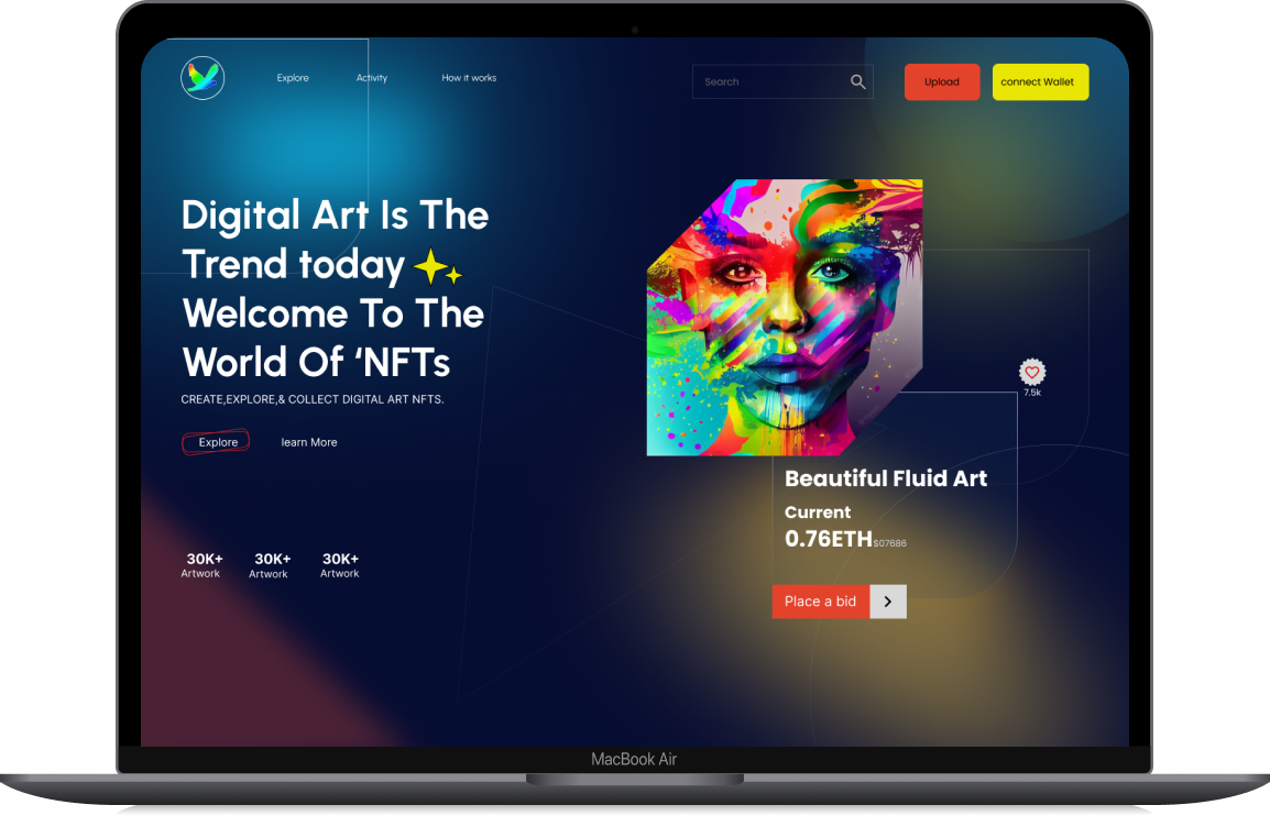 Digital Art UI/UX design by Nayyar Khalil on Dribbble